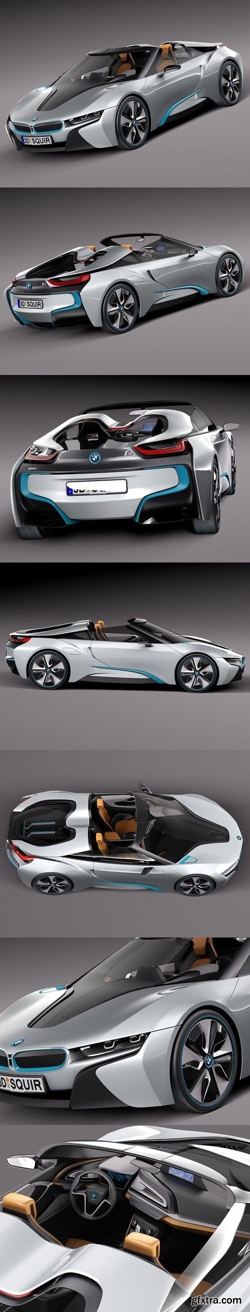 BMW i8 Spyder Concept 2012 3D Model