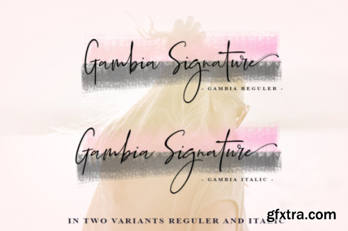 Gambia Signature Font Family - 2 Fonts