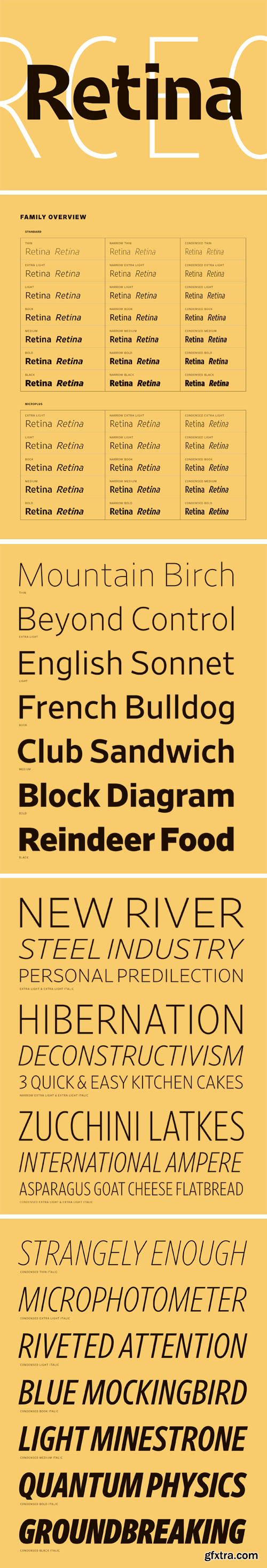 Retina Font Family