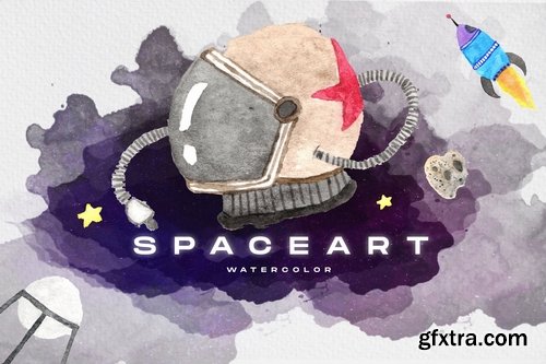 20 More Space Art Watercolor