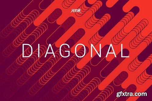 Diagonal Rounded Lines Backgrounds Vol. 06