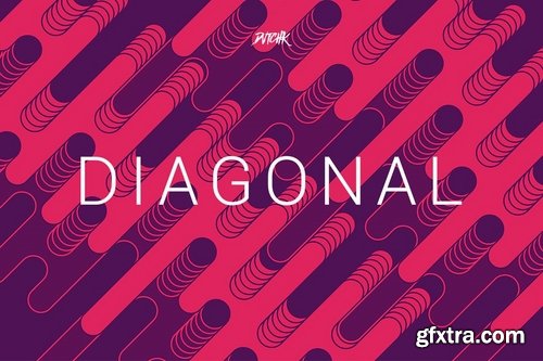 Diagonal Rounded Lines Backgrounds Vol. 06