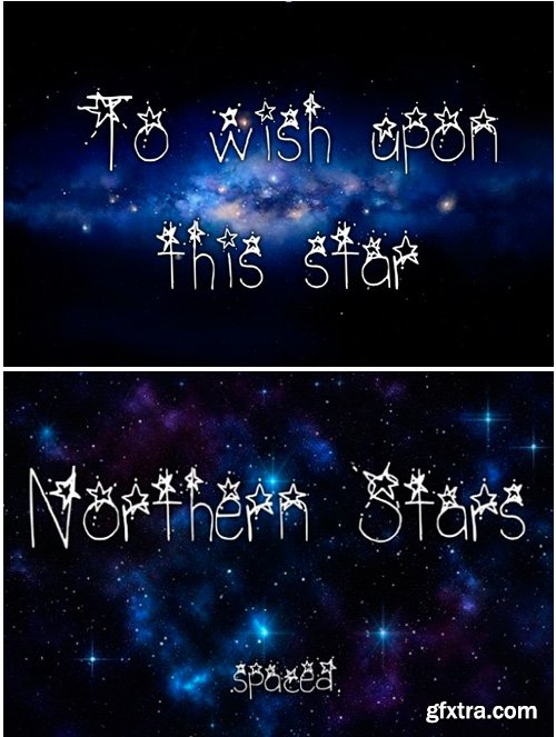 Northern Stars Spaced Font