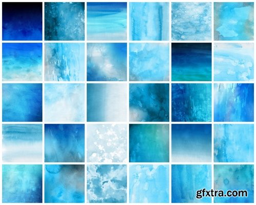 Blue Watercolor Backgrounds Vol.1