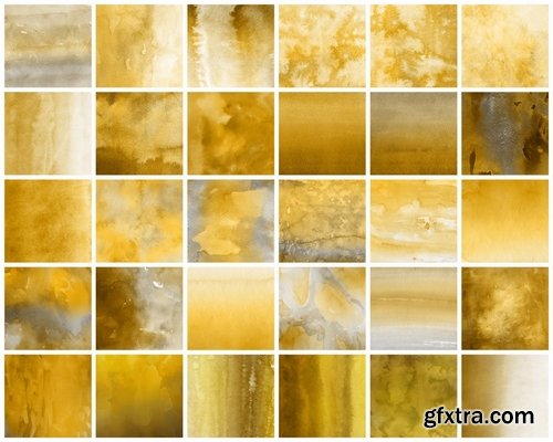 Yellow Watercolor Backgrounds Vol.1