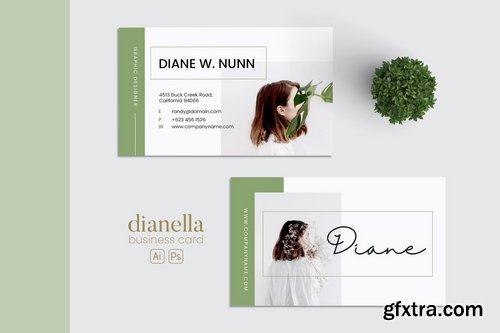 Minimalist Business Card AI and PSD Vol.01