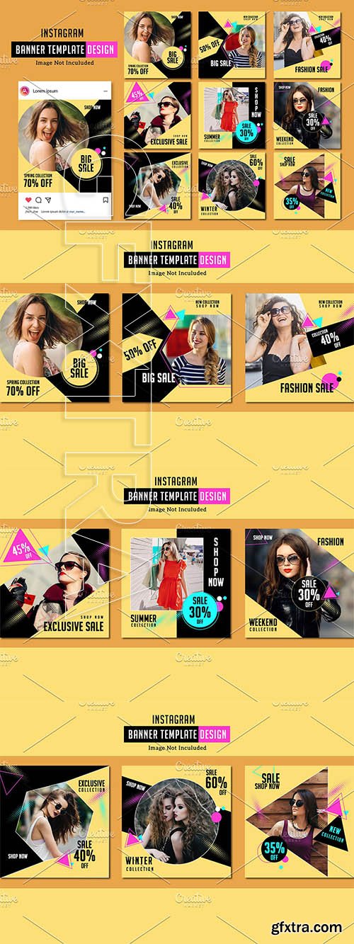 CreativeMarket - Instagram Fashion Promo Pack V991 3618361