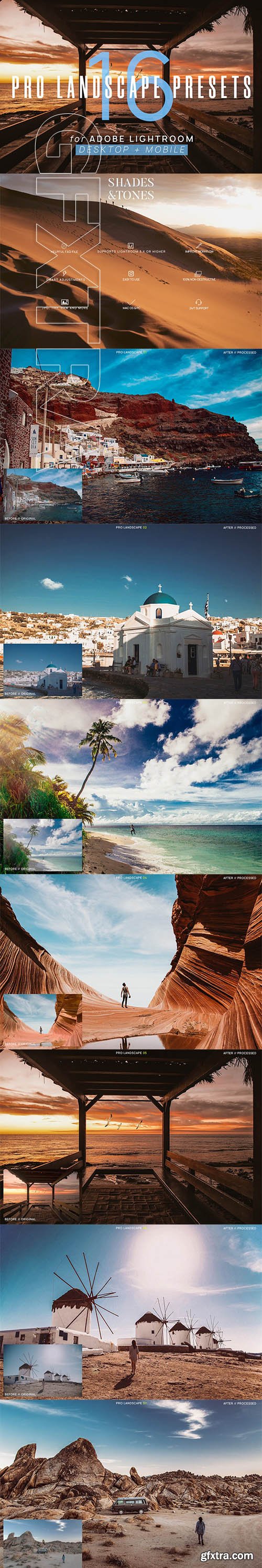 CreativeMarket - 16 Pro Landscape Lightroom Presets 2 3705493