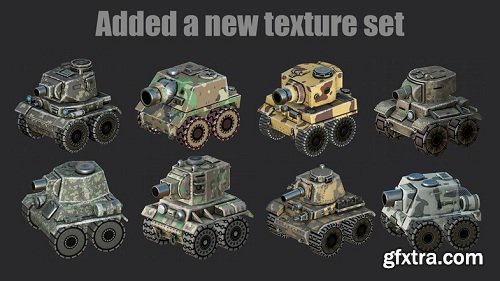 Set of Cartoon Tanks Unity Asset