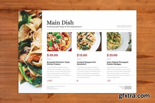 Deluxe Food Menu + Bonus A4 Flyer