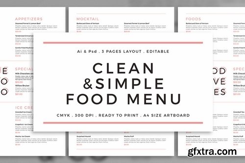 Clean & Simple Menu