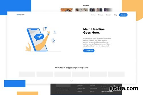 DIGIBUDDY - Digital Agency Website XD Template