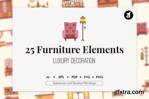 25 Furniture flat elements