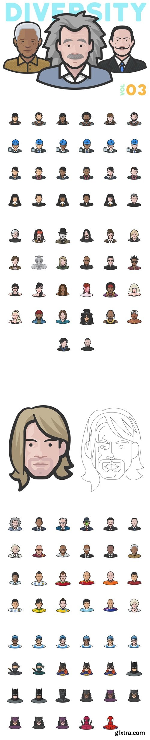 Diversity Avatars v2 - Volume 03