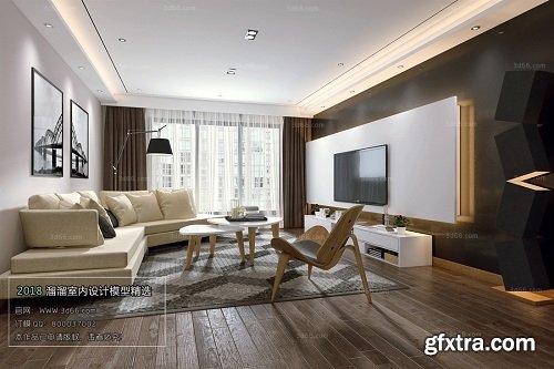 Modern Style Livingroom Interior Scene 04