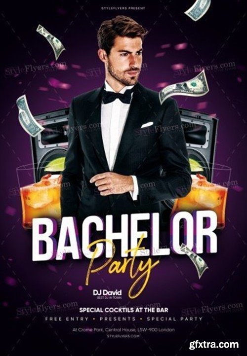 Bachelor Party PSD Flyer Template