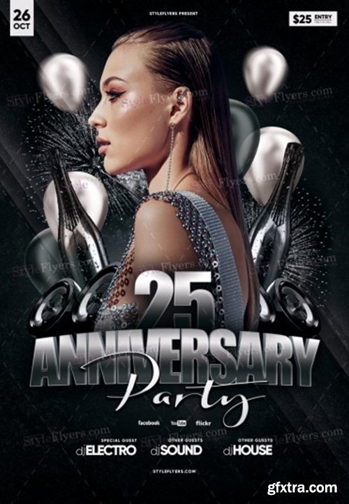 Anniversary PSD Flyer Template