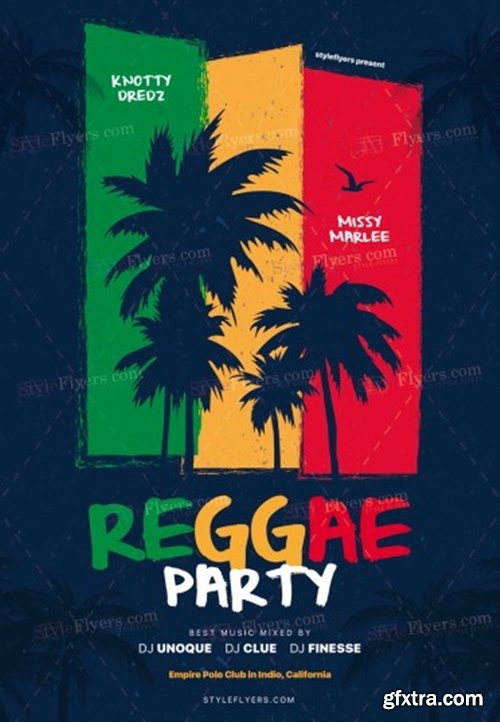 Reggae Party PSD Flyer Template