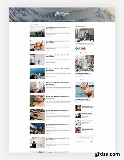 The Road - Life Style & Travel Blog Psd Template