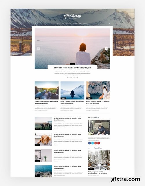 The Road - Life Style & Travel Blog Psd Template