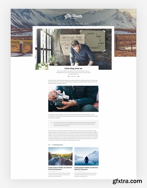 The Road - Life Style & Travel Blog Psd Template