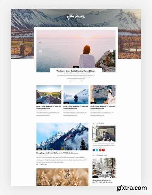 The Road - Life Style & Travel Blog Psd Template