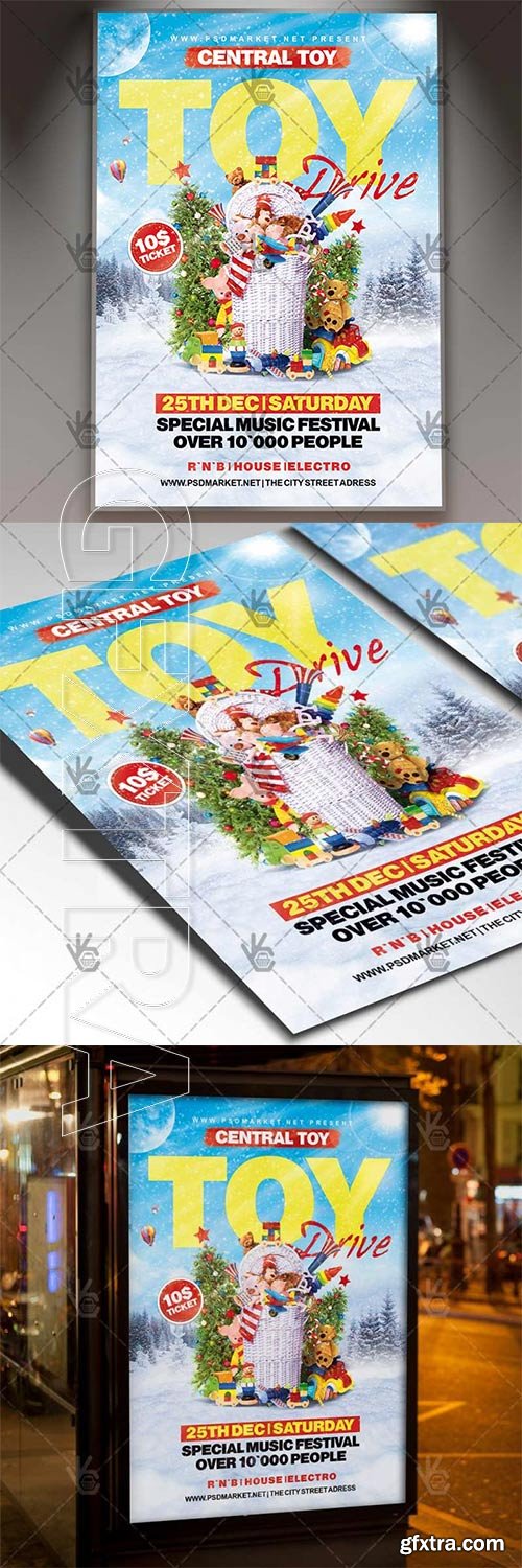 Toy Drive – Winter Flyer PSD Template