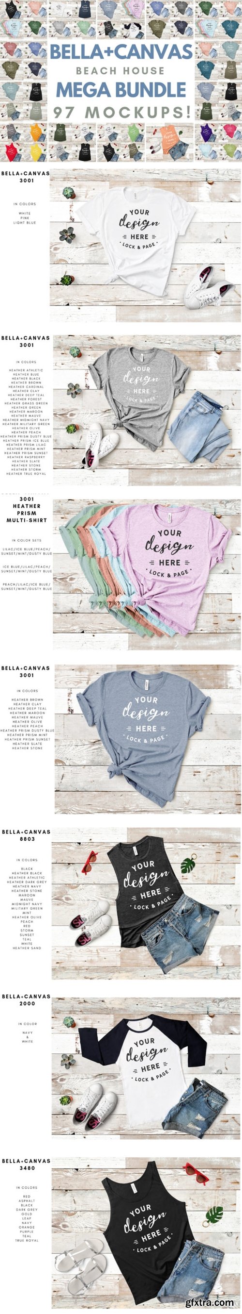 DesignBundles - Beach Style Bella Canvas Mockup Bundle 139843