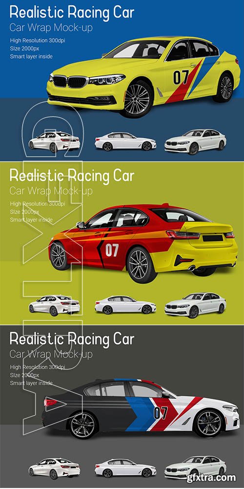 CreativeMarket - Racing Car Mock-Up 3709886