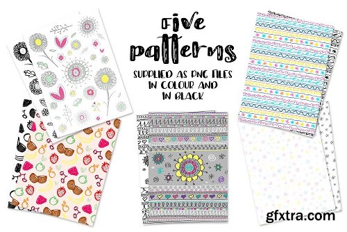 CreativeMarket Shop Bundle - Fonts, Logos, Patterns 3110842