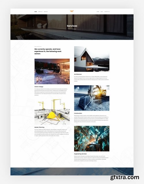 Architecture Agency - Company & Portfolio PSD