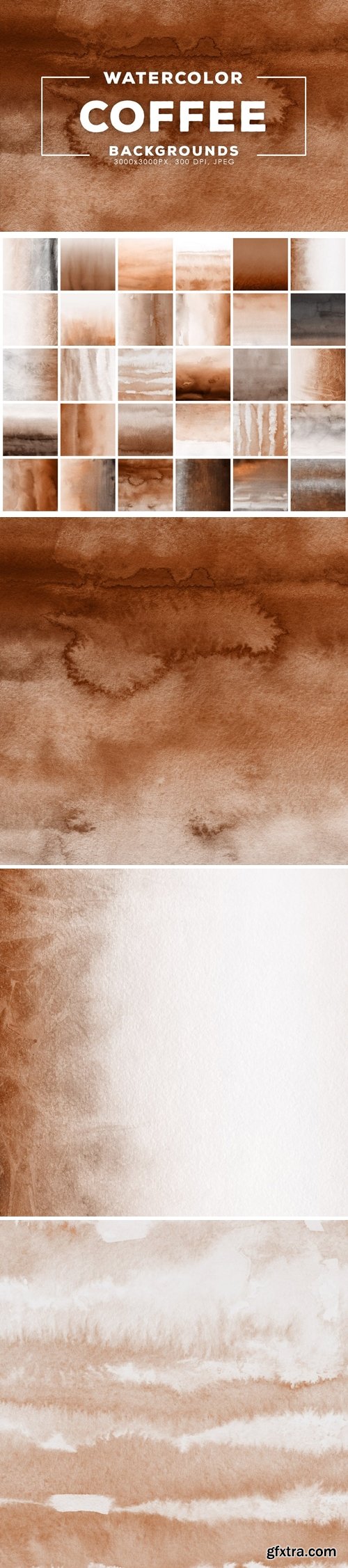 Coffee Watercolor Backgrounds