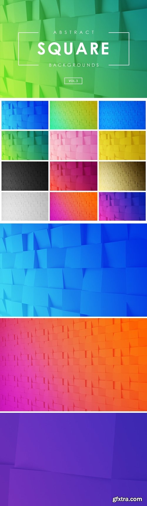 Square Abstract Backgrounds Vol.3