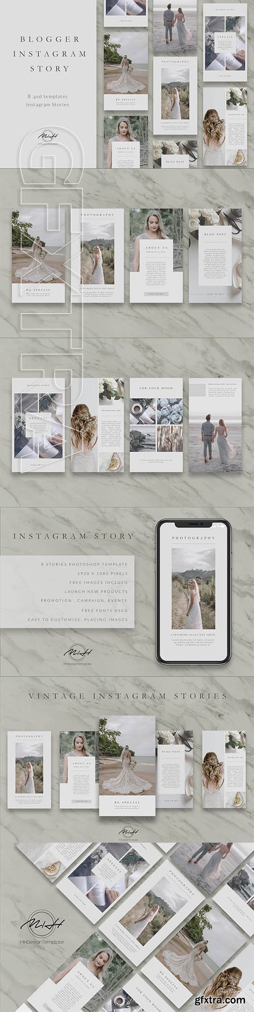 CreativeMarket - Vintage Instagram Stories Template 3699498