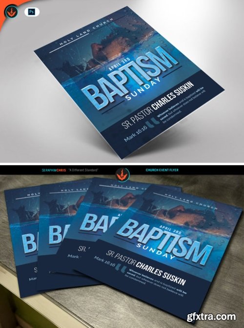 Baptism Sunday Church Flyer Template