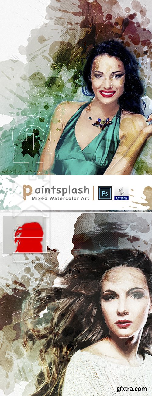 GraphicRiver - Paintsplash - Mixed Watercolor Art 23703457