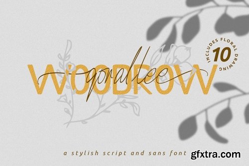 Qorallee Woodrow Font Duo + Bonus