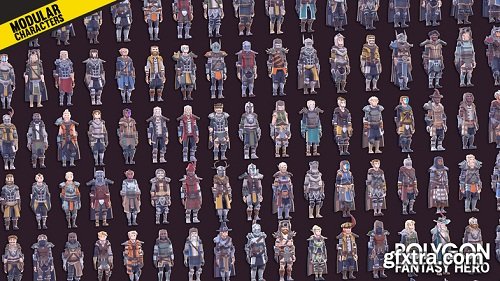 POLYGON - Modular Fantasy Hero Characters Unity Asset