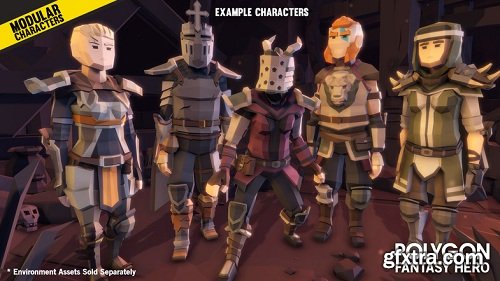 POLYGON - Modular Fantasy Hero Characters Unity Asset