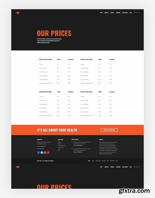 Personal Trainer - Fitness, Gym Psd Template