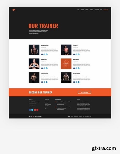 Personal Trainer - Fitness, Gym Psd Template