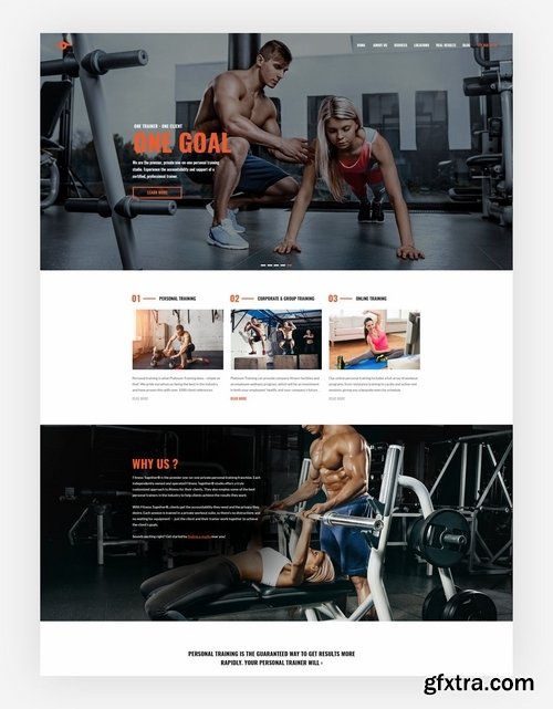 Personal Trainer - Fitness, Gym Psd Template