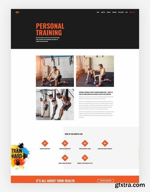 Personal Trainer - Fitness, Gym Psd Template