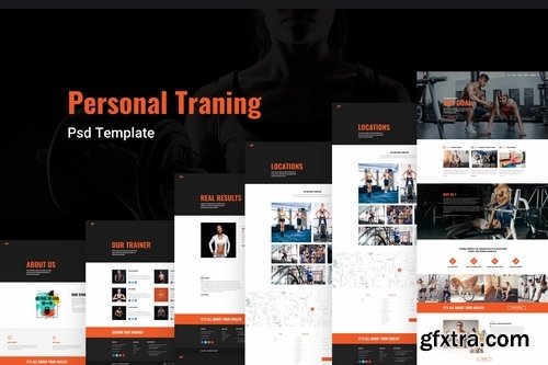 Personal Trainer - Fitness, Gym Psd Template