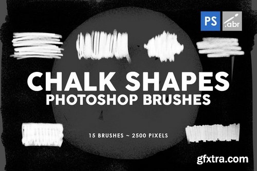 15 Chalk Shapes Photoshop Stamp Brushes