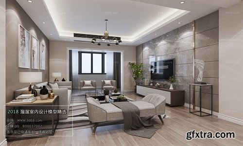 Modern Style Livingroom Interior Scene 11