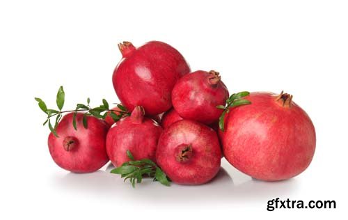 Photo - Pomegranate And Leaf Isolated -10xJPGs