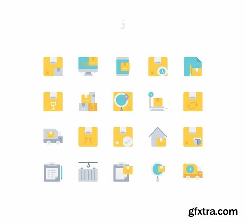 20 Delivery icons - Flat