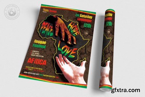 Reggae Africa United Flyer Template