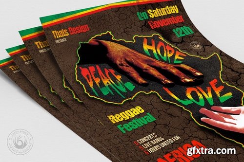 Reggae Africa United Flyer Template